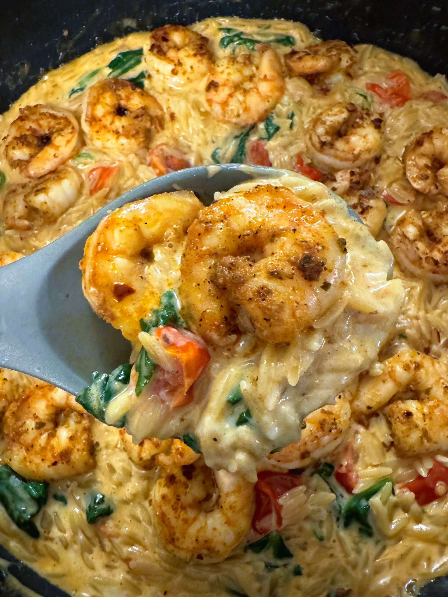 One Pan Easy Cajun Shrimp and Orzo