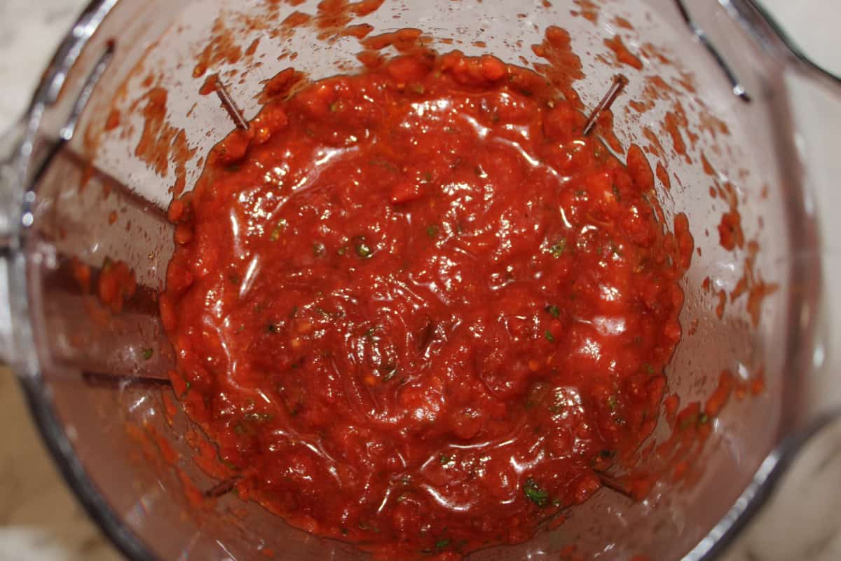 Red Tinga Sauce in Blender